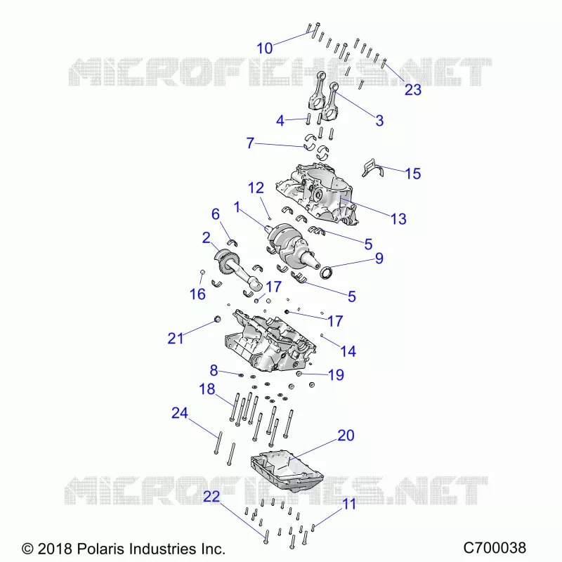 CRANKCASE AND CRANKSHAFT