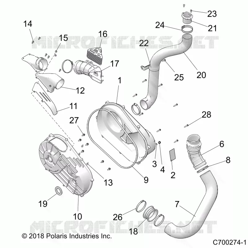 ANTRIEB, CLUTCH COVER AND DUCTING