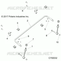 SUSPENSION, FRONT STABILISATORSTANGE