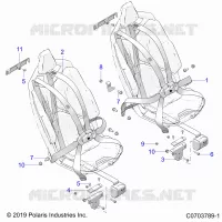 SITZ BELT MOUNTING, FRONT, PREMIUM/DELUXE