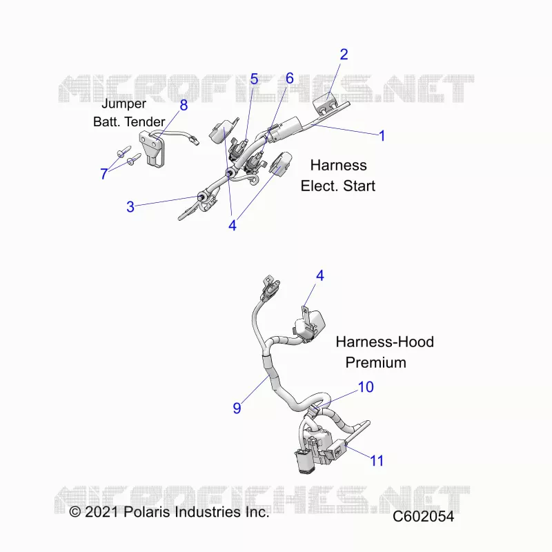 ELEKTRIC, WIRE HARNESS, HOOD, ELEC. START