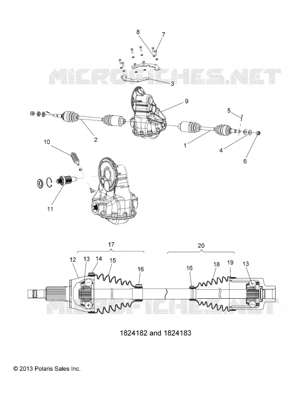 DRIVE LINE, GETRIEBEGEHÄUSE AND HALF SHAFT