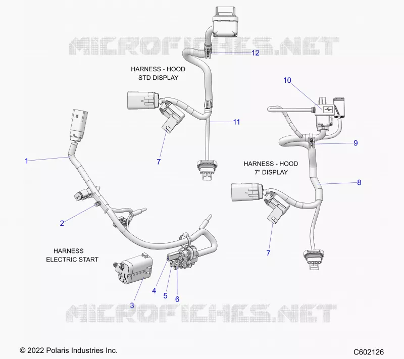 ELEKTRIC, WIRE HARNESS, HOOD, ELECTRIC START