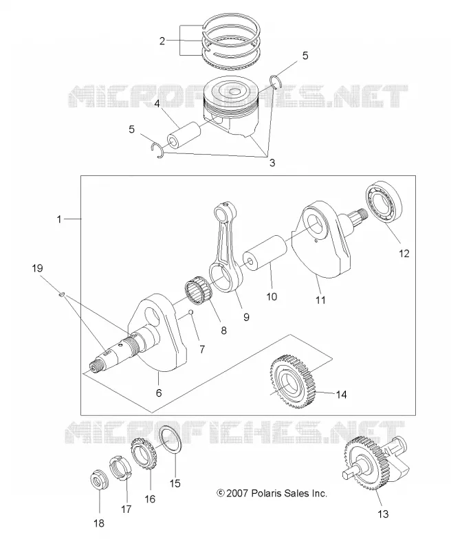 MOTOR, KURBELWELLE AND KOLBEN