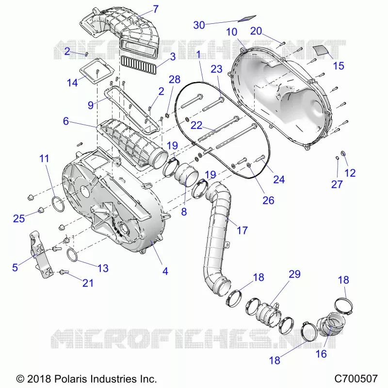 ANTRIEB, CLUTCH COVER AND DUCTING