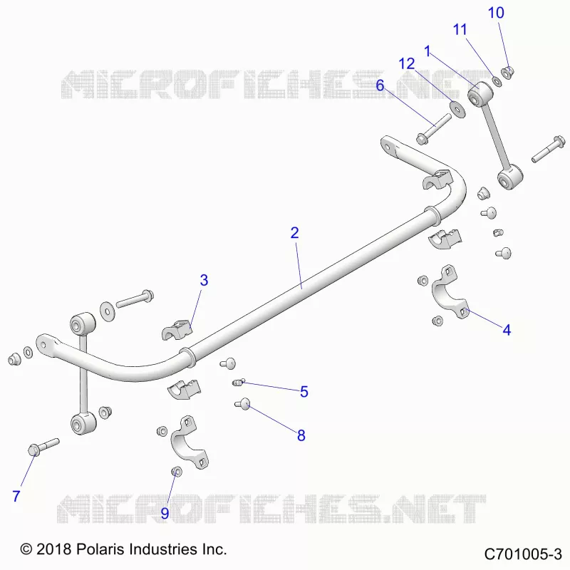 SUSPENSION, STABILISATORSTANGE, REAR