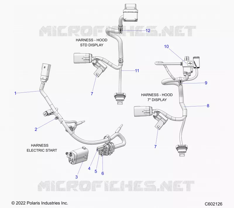 ELEKTRIC, WIRE HARNESS, HOOD, ELECTRIC START