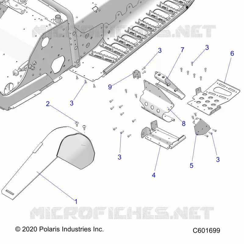CHASSIS, FOOTREST-LH AND CLUTCH GUARD