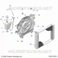 ENGINE, KÃŒHLSYSTEM, RADIATOR, FAN & OVERFLOW BOTTLE