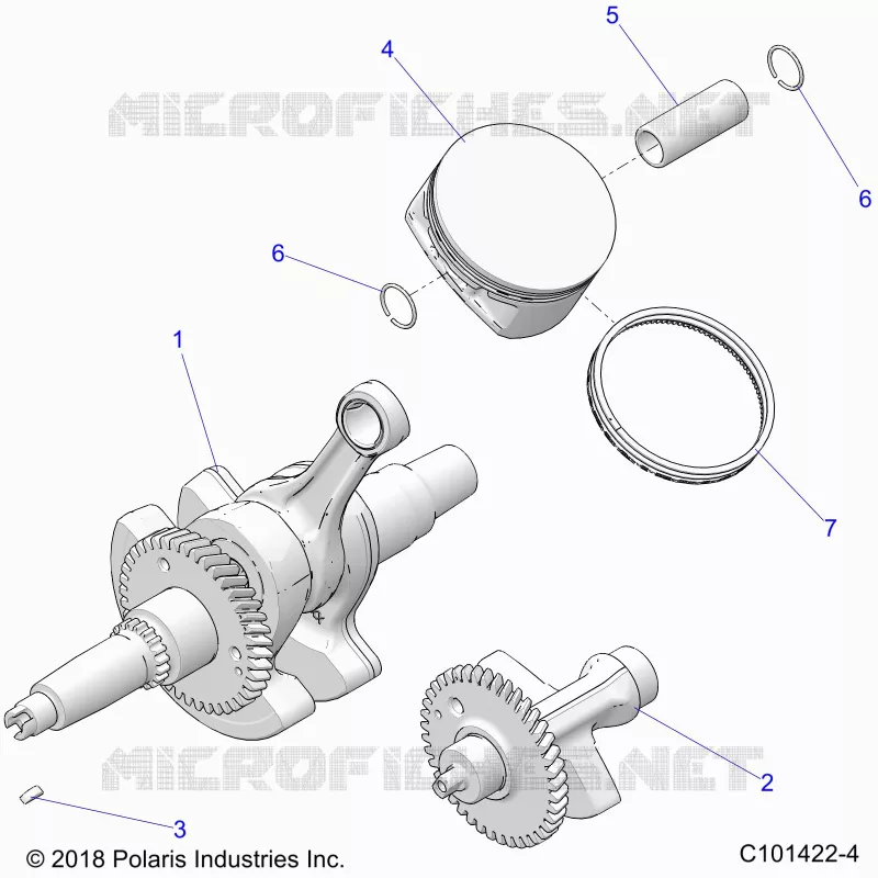 ENGINE, KURBELWELLE, PISTON AND BALANCE SHAFT