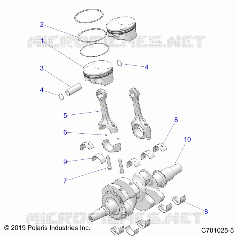 ENGINE, KURBELWELLE AND PISTON
