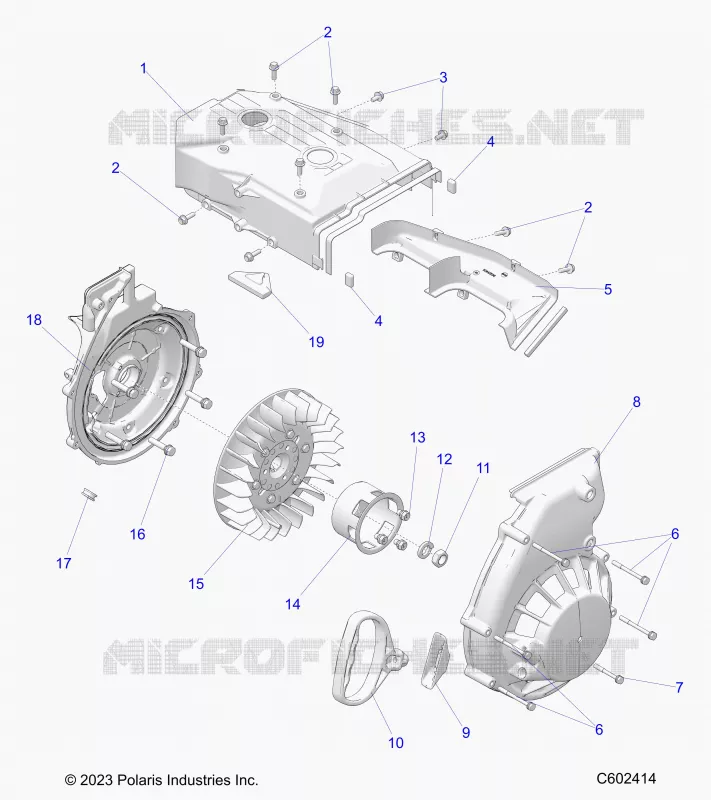 ENGINE, BLOWER HOUSING AND RÃŒCKZUG STARTER