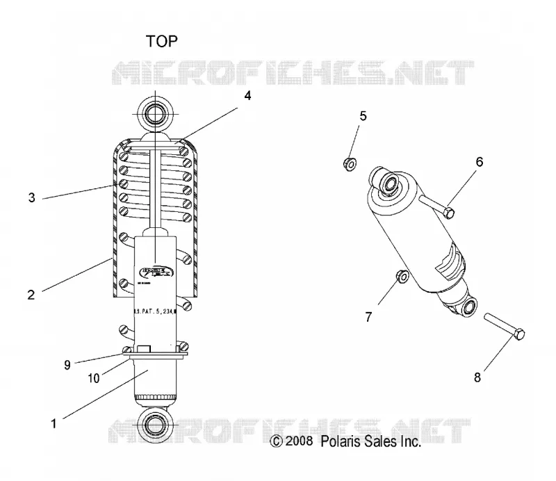 SUSPENSION, FRONT SHOCK TRACK