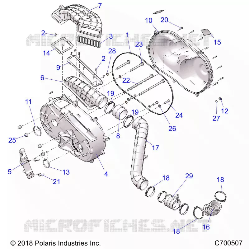 ANTRIEB, CLUTCH COVER AND DUCTING