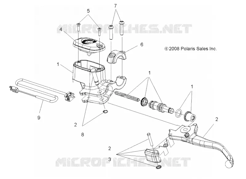VORDERBREMSE BRAKE LEVER AND MASTER CYLINDER