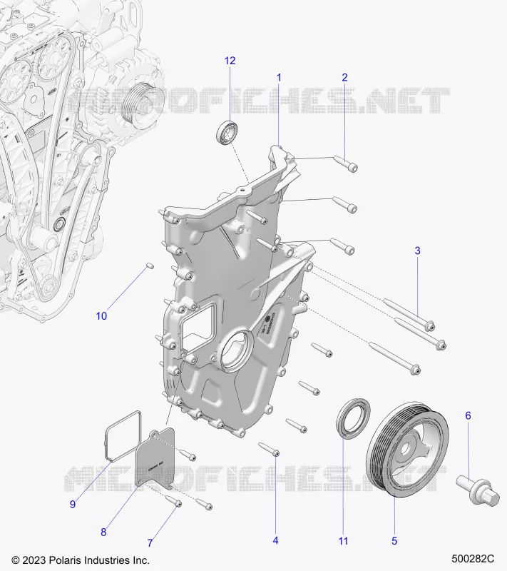 MOTOR, FRONT COVER ASSEMBLY