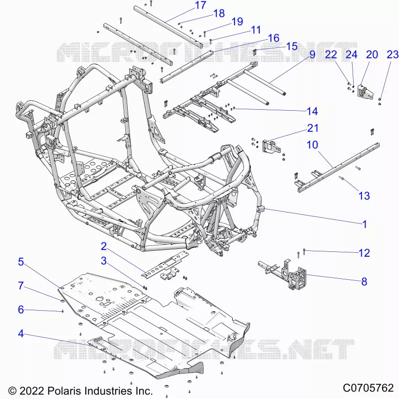 CHASSIS, MAIN FRAME AND SKID PLATES