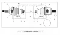 DRIVE TRAIN, GETRIEBE VORNE SHAFT