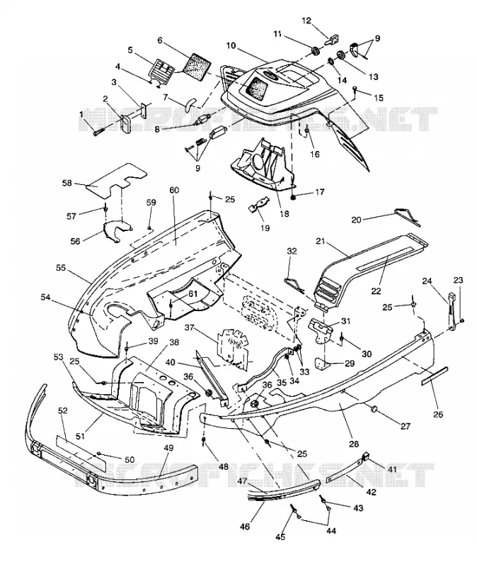 NOSEPAN   Konsolen ASSEMBLY LITE GT/0933133 and STARLITE GT/0933127 (4923232323003A)