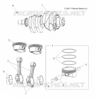 ENGINE, KURBELWELLE AND PISTON