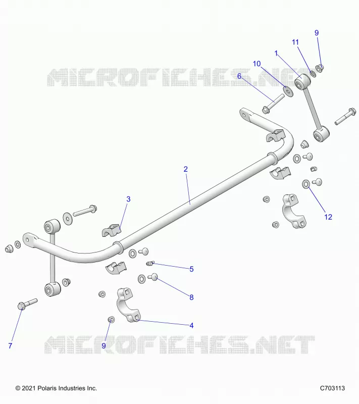 SUSPENSION, STABILISATORSTANGE, REAR