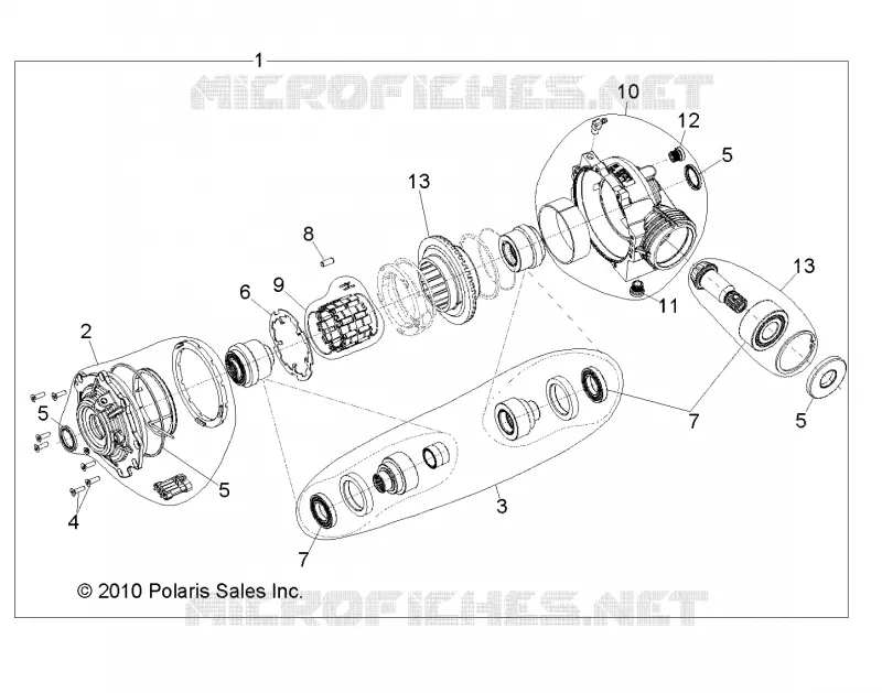 ANTRIEB, FRONT GETRIEBEGEHÄUSE INTERNALS