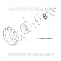 RADS, FRONT TIRE AND BRAKE DISC