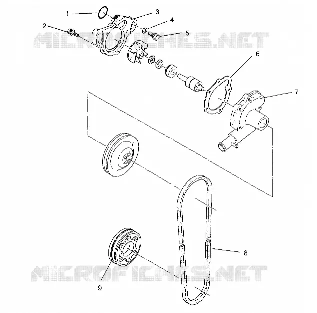 WASSERPUMPE 500 EFI/0930674 and  500 EFI SKS/0930574 (4922962296031A)
