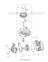 ENGINE, STATOR COVER AND FLYRAD