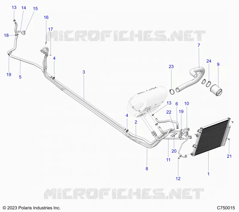 KLIMAANLAGE CONDENSER AND HOSE ROUTINGS