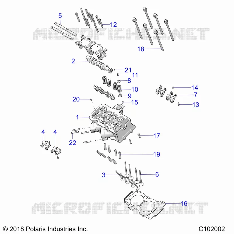 ZYLINDER HEAD, CAM AND VALVES