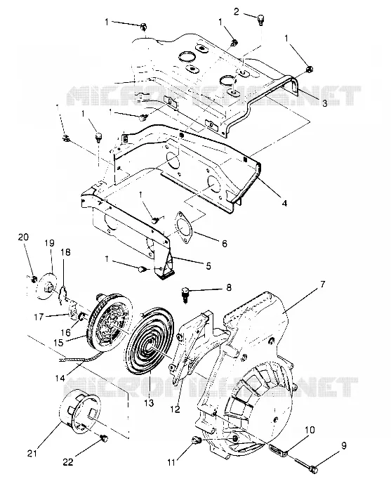 Gebläsegehäuse   RÜCKZUG ANLASSER WIDETRAK GT 0952061 and  EUROPEAN (4928962896C012)