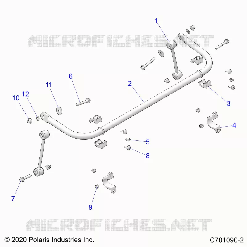 SUSPENSION, STABILISATORSTANGE, REAR