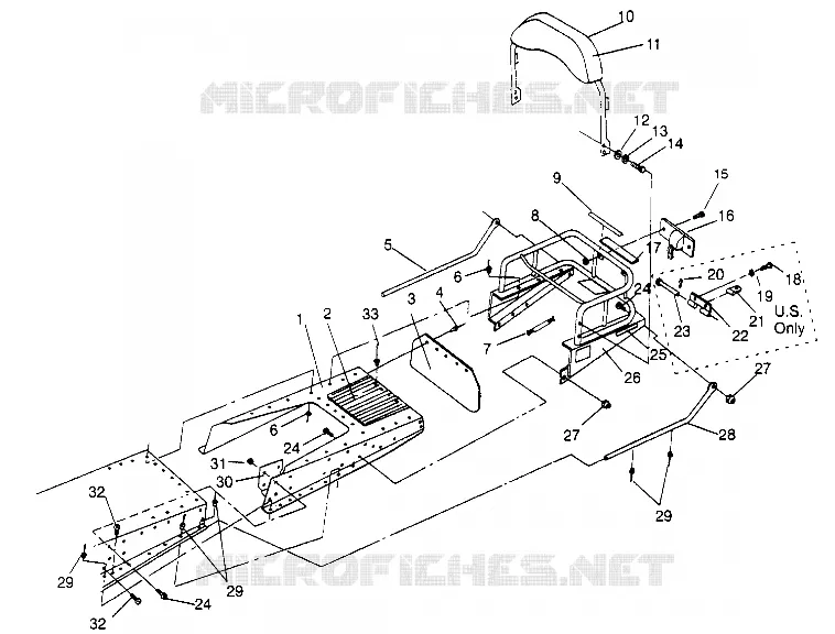 RACK   TUNNEL EXTENSION LITE GT 0953133 AND  EUROPEAN LITE GT E953133 (4928922892A014)