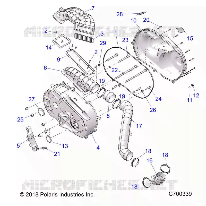 ANTRIEB, CLUTCH COVER AND DUCTING