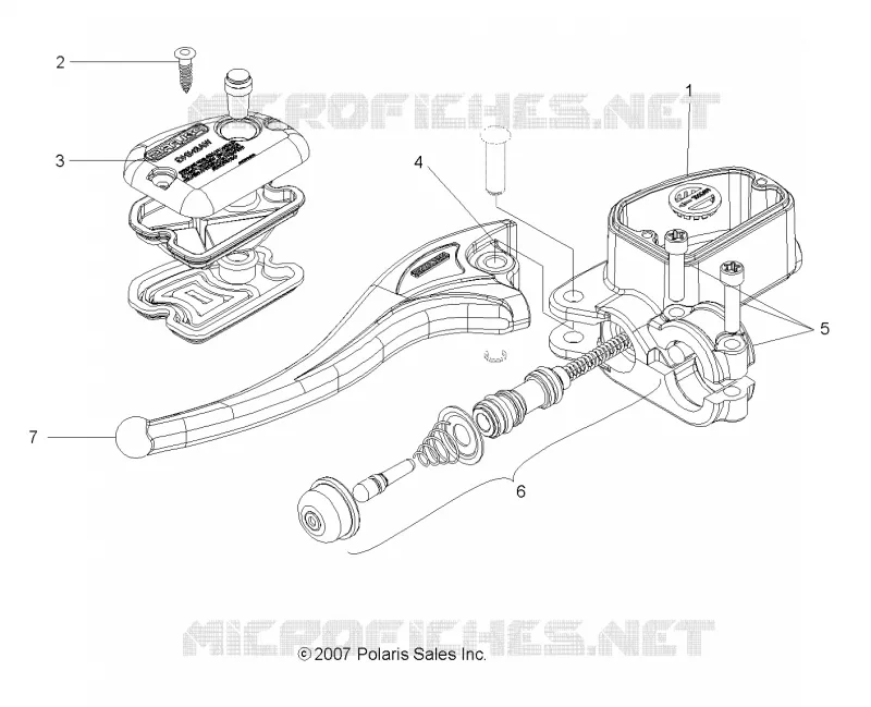 VORDERBREMSE BREMSE LEVER AND LH MASTER CYLINDER
