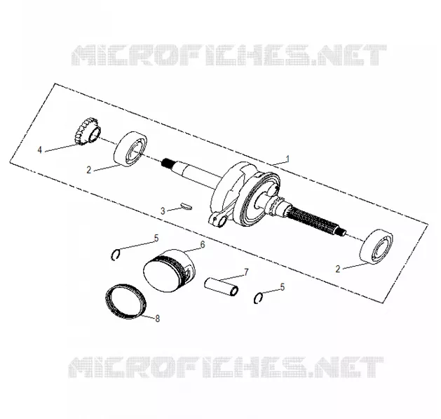 MOTOR, KURBELWELLE AND KOLBEN