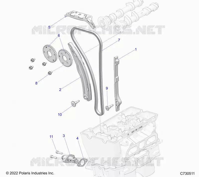 CAM CHAIN AND TENSIONER