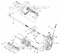 ANTRIEB ASSEMBLY 500 CARB 0962764, 500 CARB SKS 0962564,  500 CARB SKS (4931873187B012)