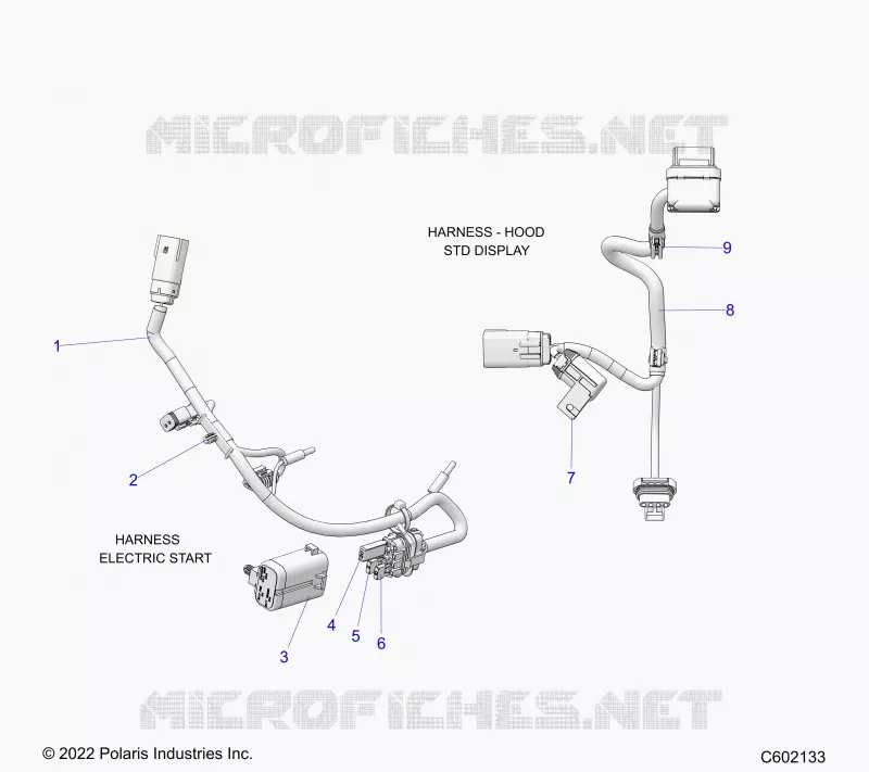ELEKTRIC, WIRE HARNESS, HOOD, ELEC. START