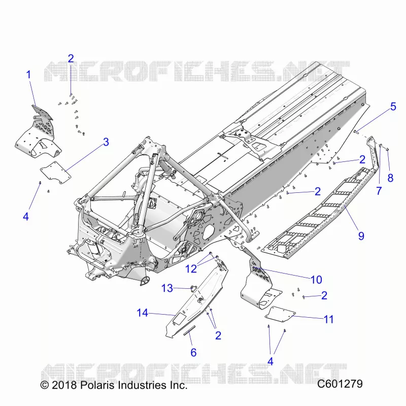 CHASSIS, CLUTCH GUARD/FOOTRESTS/RUNNING BOARDS