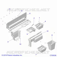 KAROSSERIE HINTEN CLOSEOFF/STORAGE (PREM PREP AUDIO ROOF)
