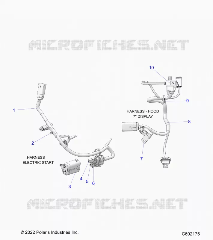 ELEKTRIC, WIRE HARNESS, HOOD, ELECTRIC START