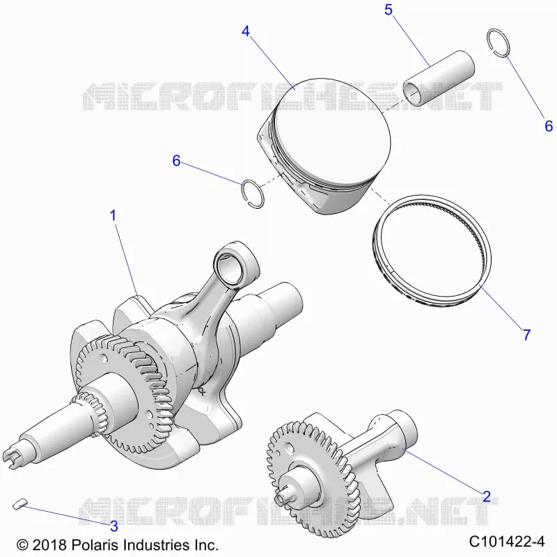 ENGINE, KURBELWELLE, PISTON AND BALANCE SHAFT