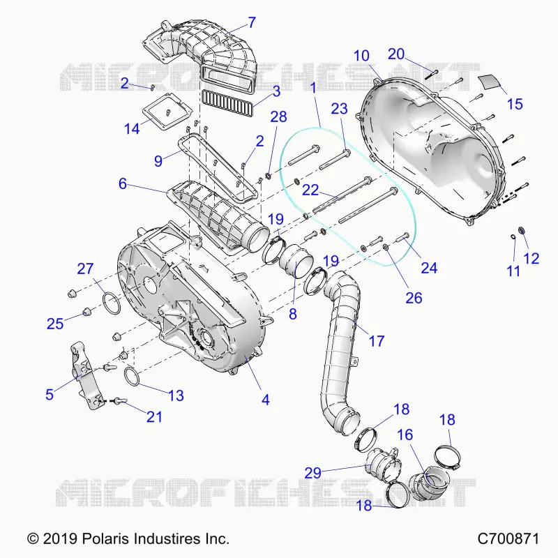 ANTRIEB, CLUTCH COVER AND DUCTING