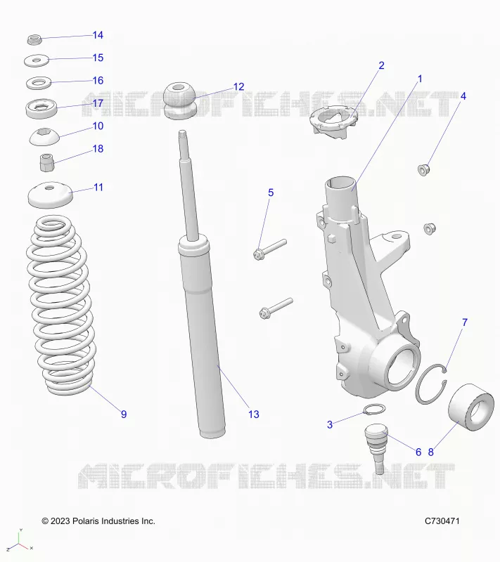 SUSPENSION, FRONT STRUT