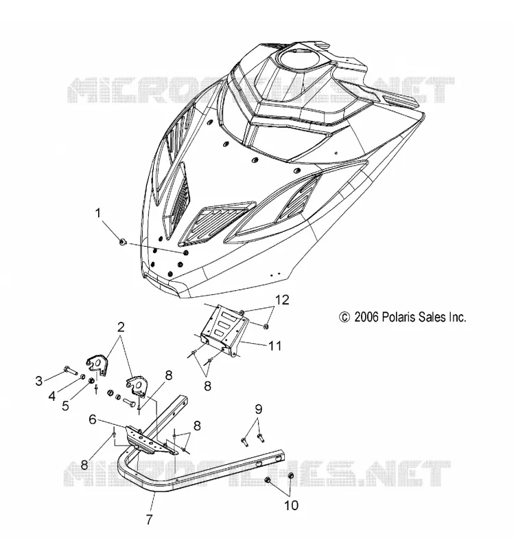 HAUBE MOUNTING/FRONT BUMPER