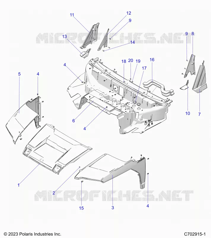 HAUBE, LINER, FRONT FENDERS, A PILLARS