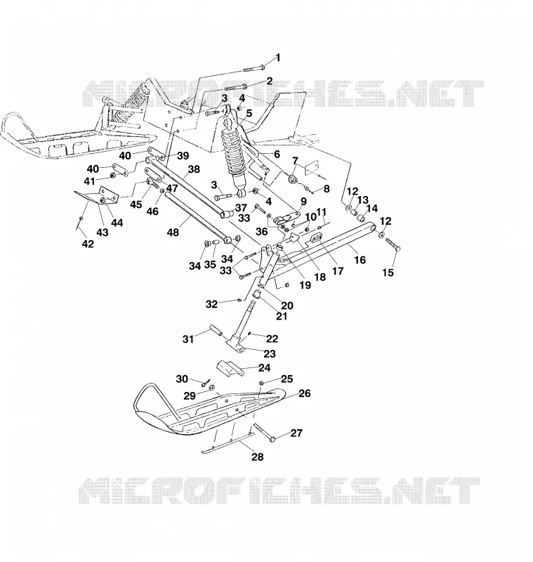 FRONT SUSPENSION AND SKI