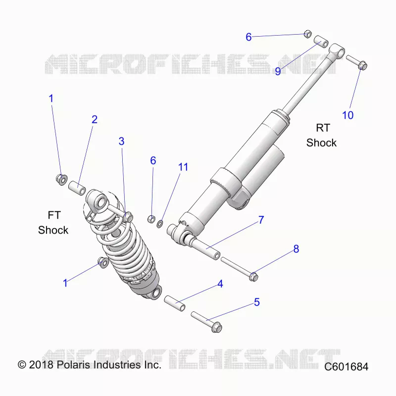SUSPENSION, SHOCK MOUNTING, REAR SUSP.